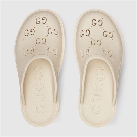 rubber gucci shoes|Gucci perforated rubber sandals.